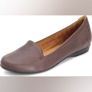 Naturalizer "Saban" Brown Leather Round Toe Slip On Loafer Size 8.5 New!